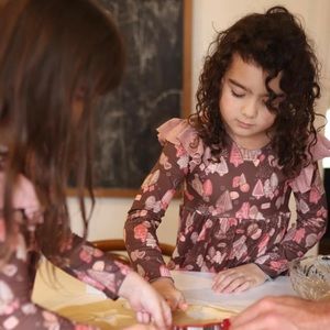 Girls 4/5 Handmade buttery soft boho muted tone Christmas holiday romper